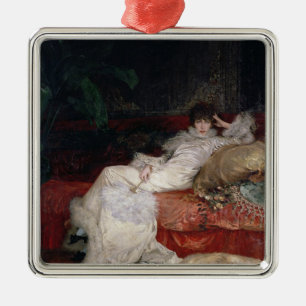 Sarah Bernhardt  1876 Metal Ornament