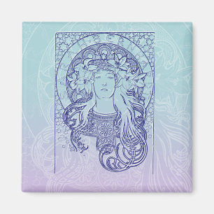 Sarah Bernhardt by Mucha Magnet