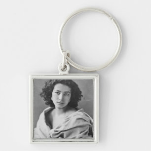 Sarah Bernhardt in costume, c.1860 Keychain