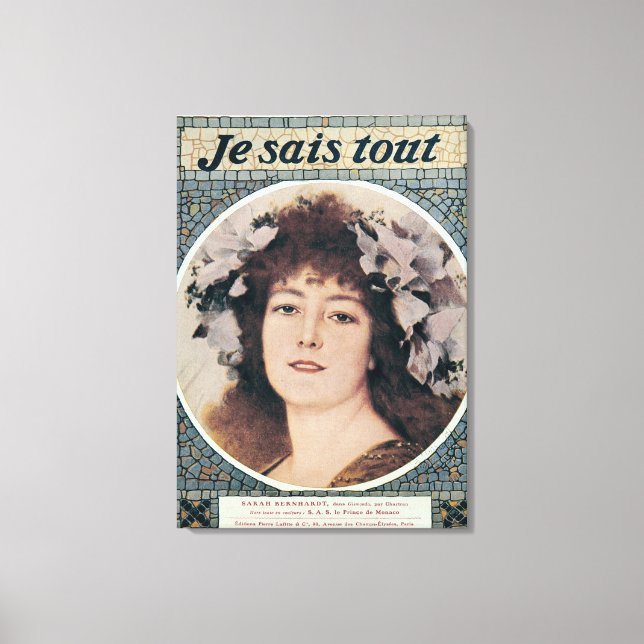 Sarah Bernhardt  in Gismonda Canvas Print (Front)
