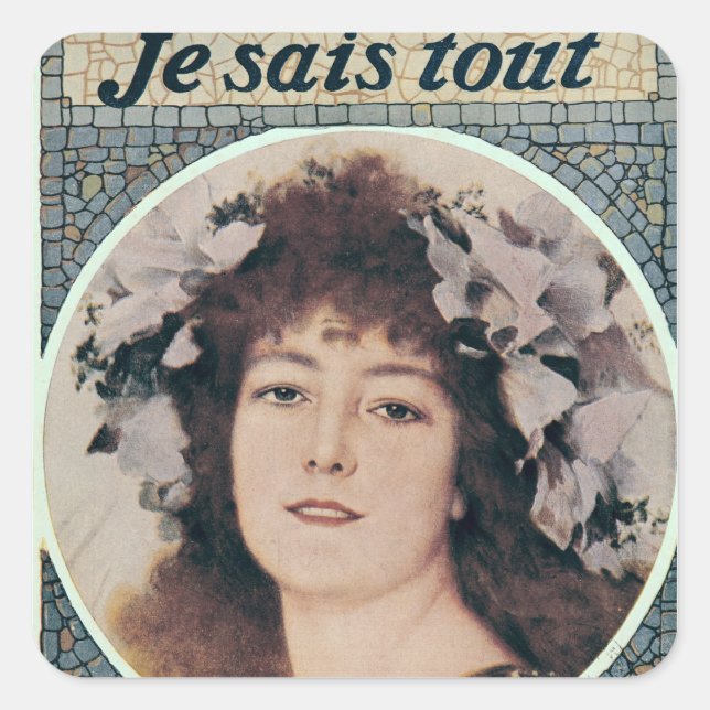 Sarah Bernhardt  in Gismonda Square Sticker (Front)
