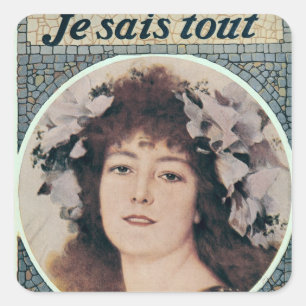 Sarah Bernhardt  in Gismonda Square Sticker