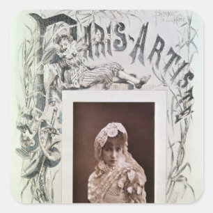 Sarah Bernhardt  in the role of Marion Delorme Square Sticker