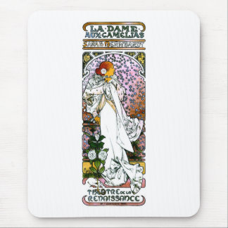 Sarah Bernhardt, La Dame aux Camélias, Mucha Fine Mouse Pad