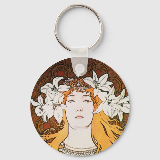 Sarah Bernhardt, Mucha Keychain (Front)