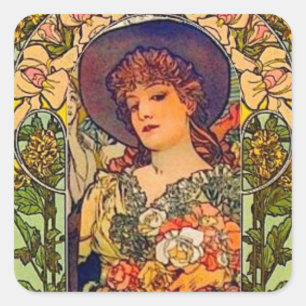 Sarah Bernhardt Tosca. Square Sticker