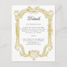 Sarah - Formal Wedding Invitation Enclosure Card
