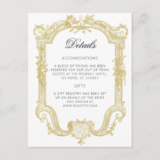 Sarah - Formal Wedding Invitation Enclosure Card