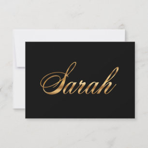 Sarah gold Design Lettering Card