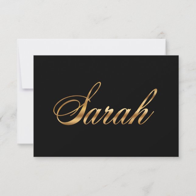 Sarah Gold Design Lettering Card (Front)