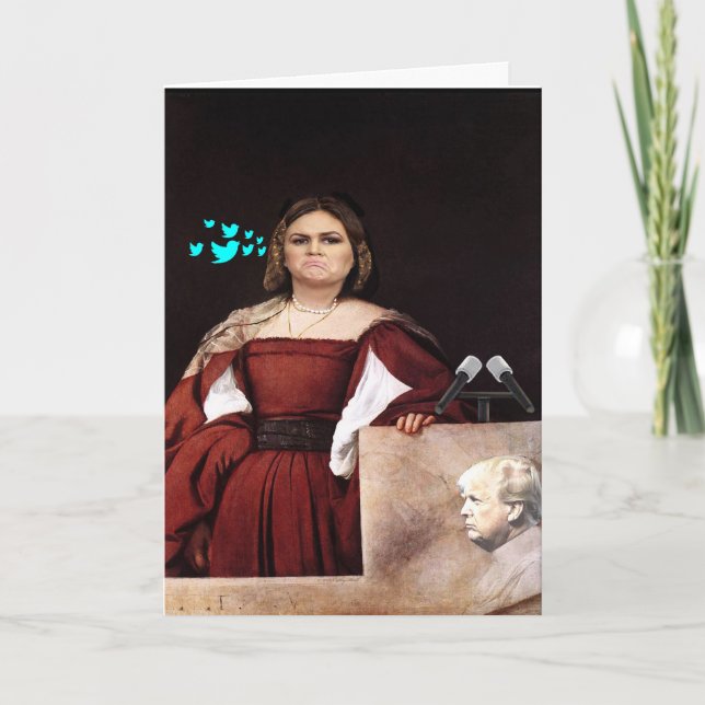 Sarah Huckster Sanders Customizable Birthday Card (Front)