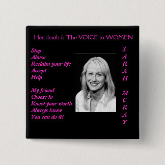 SARAH MCKAY 2 INCH SQUARE BUTTON