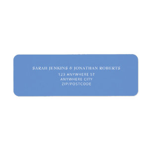 SARAH Modern Dusty Blue RSVP Adresse de retour Lab
