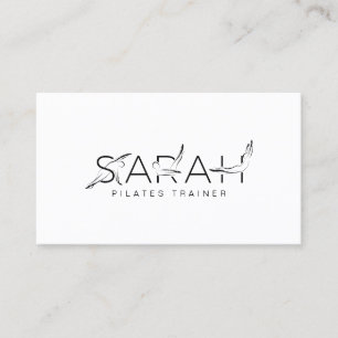 SARAH Name Pilates Instructor Business Card