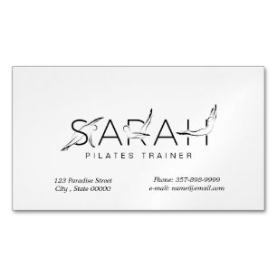 SARAH Name Pilates Instructor Business Card