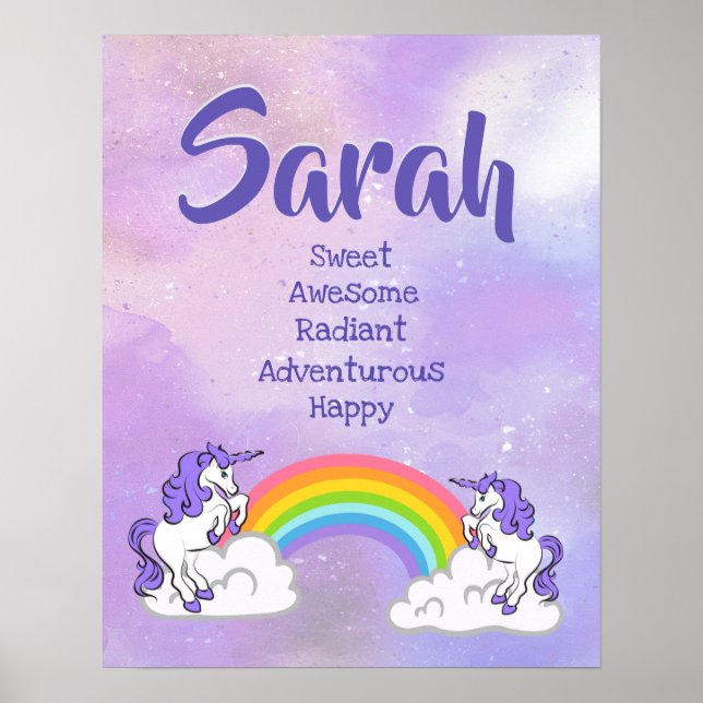 Sarah Name Poster (Front)