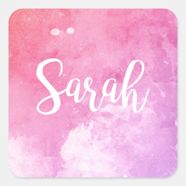 Sarah Name Square Sticker (Front)