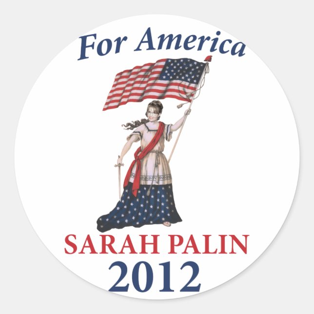 Sarah Palin 2012 Classic Round Sticker (Front)