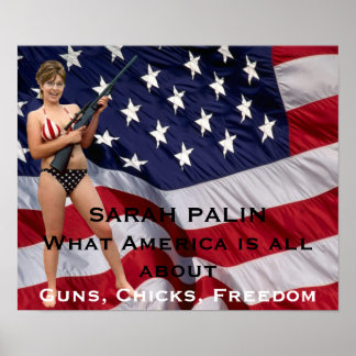 Sarah Palin Armes, Poules, Poster de la liberté