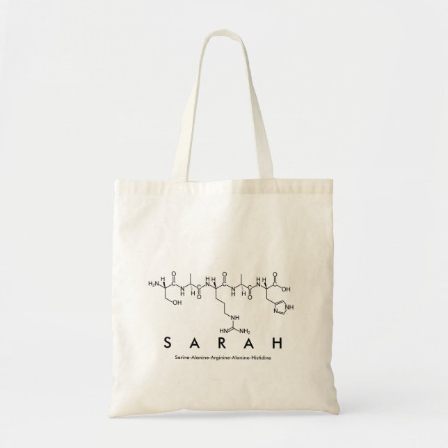 Sarah peptide name bag (Front)