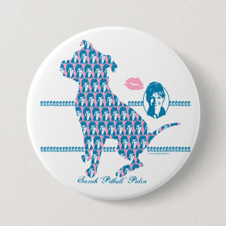Sarah Pit Bull Shirt 3 Inch Round Button