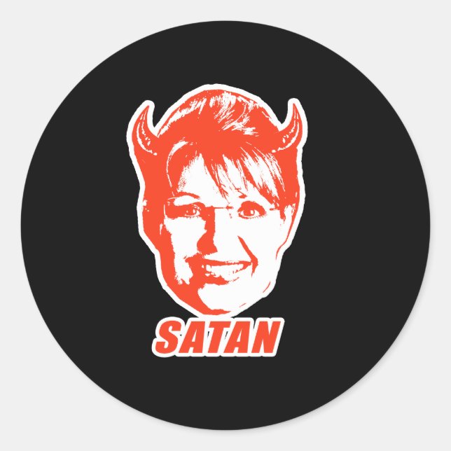 SARAH SATAN CLASSIC ROUND STICKER (Front)