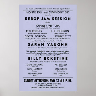 Sarah Vaughan - Billy Eckstine affiche jazz - Rebo