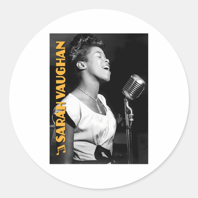 Sarah Vaughan Classic Round Sticker (Front)