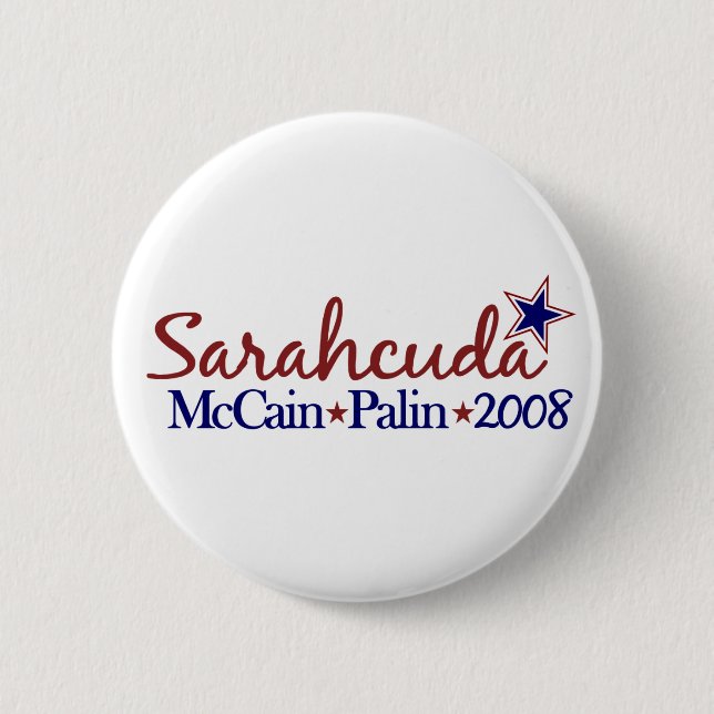 Sarahcuda (McCain Palin 2008) 2 Inch Round Button (Front)