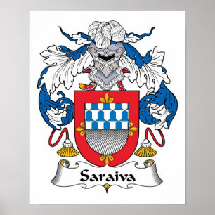 Saraiva Family Crest Poster