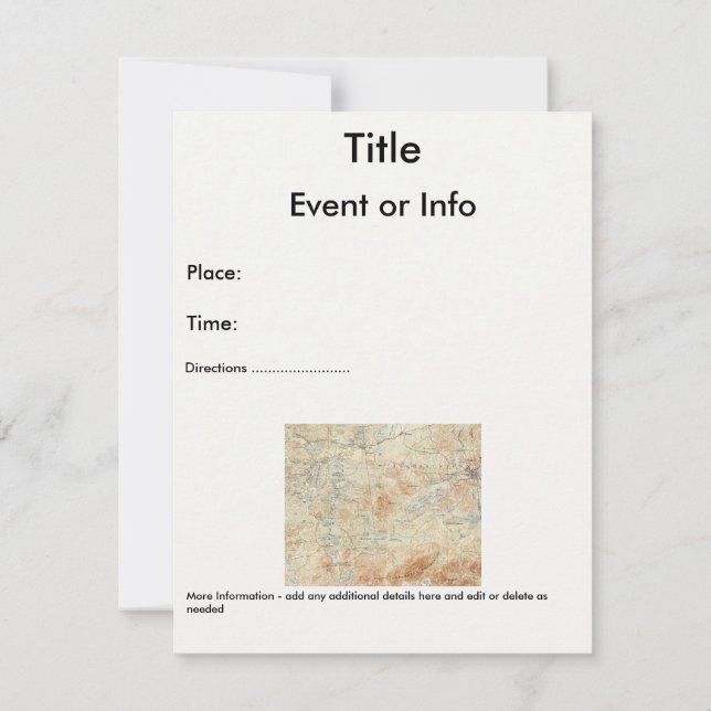 Saranac Lake Chain (Lower, Middle and Upper Lakes) Invitation (Back)