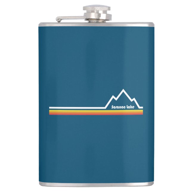 Saranac Lake, New York Hip Flask (Front)