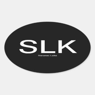 Saranac Lake SLK Oval Bumper Sticker