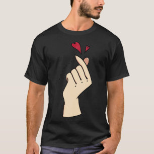 Saranghae Finger Heart Kpop Korean Kdrama  T-Shirt