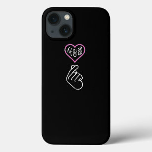 Saranghae I Love You KPop Korean Finger Heart Sign iPhone 13 Case