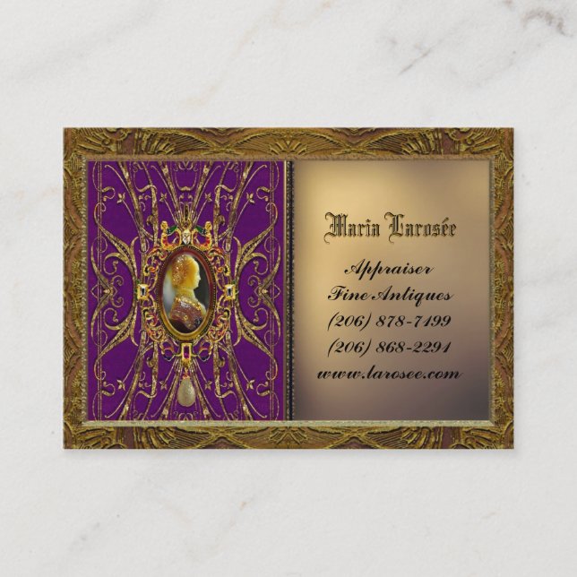 Sarashire Royale Customizable Business Card (Front)