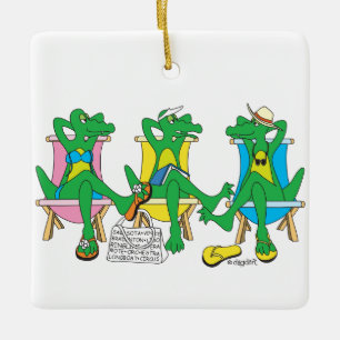 Sarasota Beach Ceramic Ornament