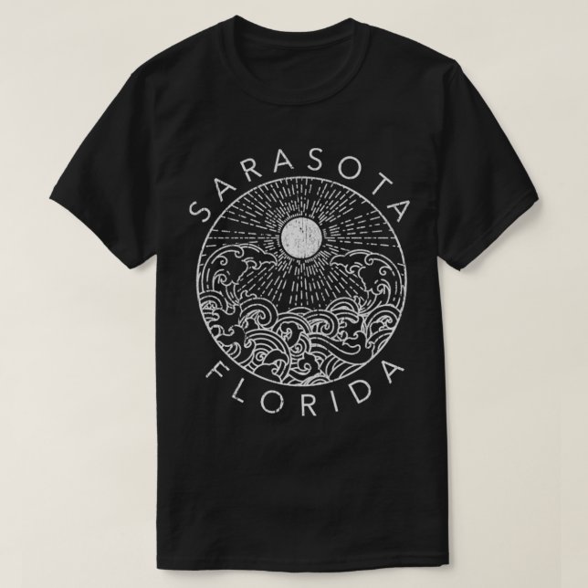 Sarasota Beach Florida Vacation Ocean Retro Souven T-Shirt (Design Front)