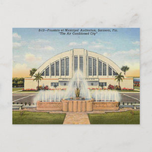 Sarasota FL Municipal Auditorium Postcard
