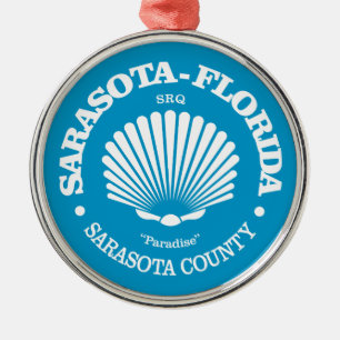 Sarasota Fl (seashell) Metal Ornament