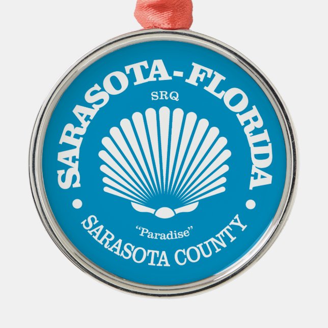 Sarasota Fl (seashell) Metal Ornament (Front)