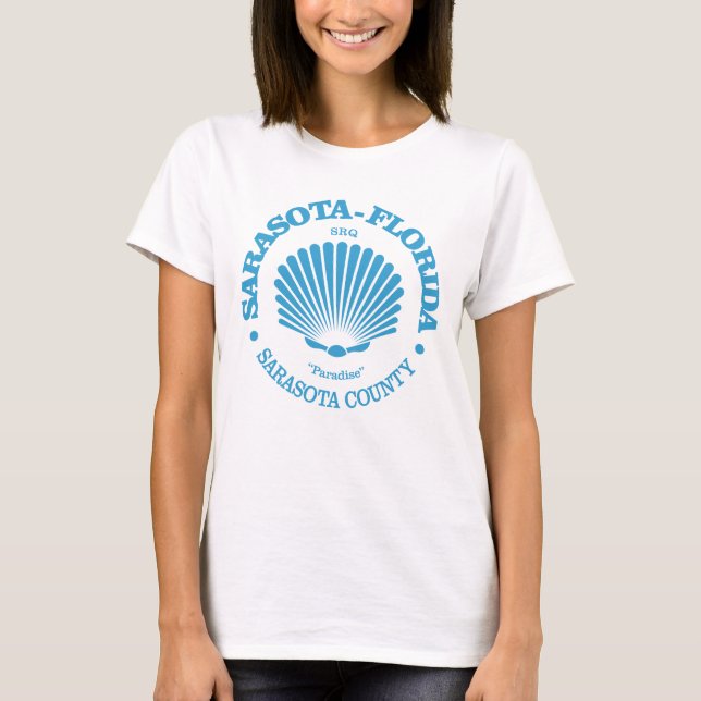 Sarasota Fl (seashell) T-Shirt (Front)