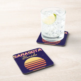 Sarasota Florida 1980s vintage travel print. Coaster