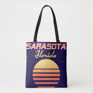 Sarasota Florida 1980s vintage travel print. Tote Bag