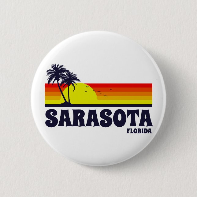 Sarasota Florida 2 Inch Round Button (Front)