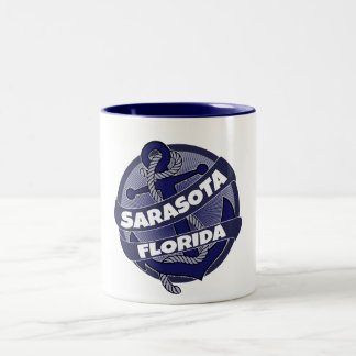 Sarasota Florida anchor swirl coffee mug