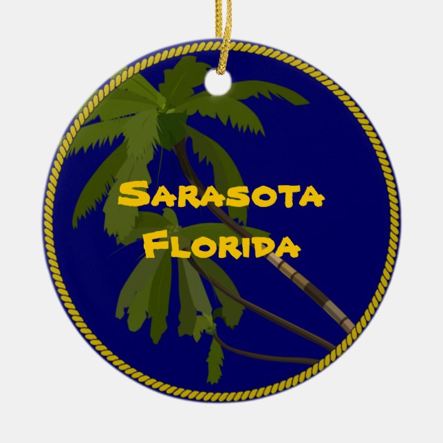 Sarasota, Florida  Ceramic Ornament (Front)