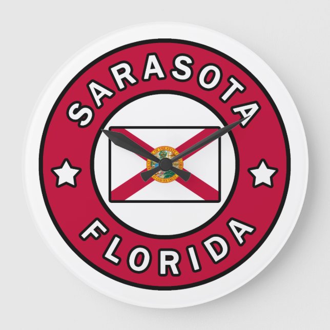 Sarasota Florida Large Clock (Front)