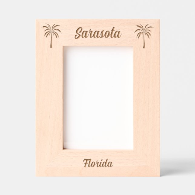 Sarasota Florida Laser Engraved frame (Front)