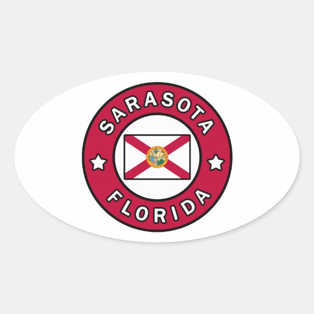 Sarasota Florida Oval Sticker (Front)